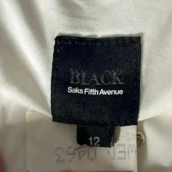 Saks Fifth Avenue Black Label White Midi Length Dress Size 12 - Picture 4 of 6